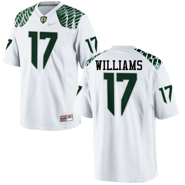 Men #17 Juwaan Williams Oregon Ducks College Football Jerseys-White